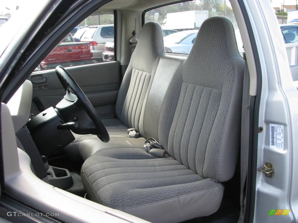 2002 Dakota Regular Cab 4x4 - Bright Silver Metallic / Dark Slate Gray photo #3