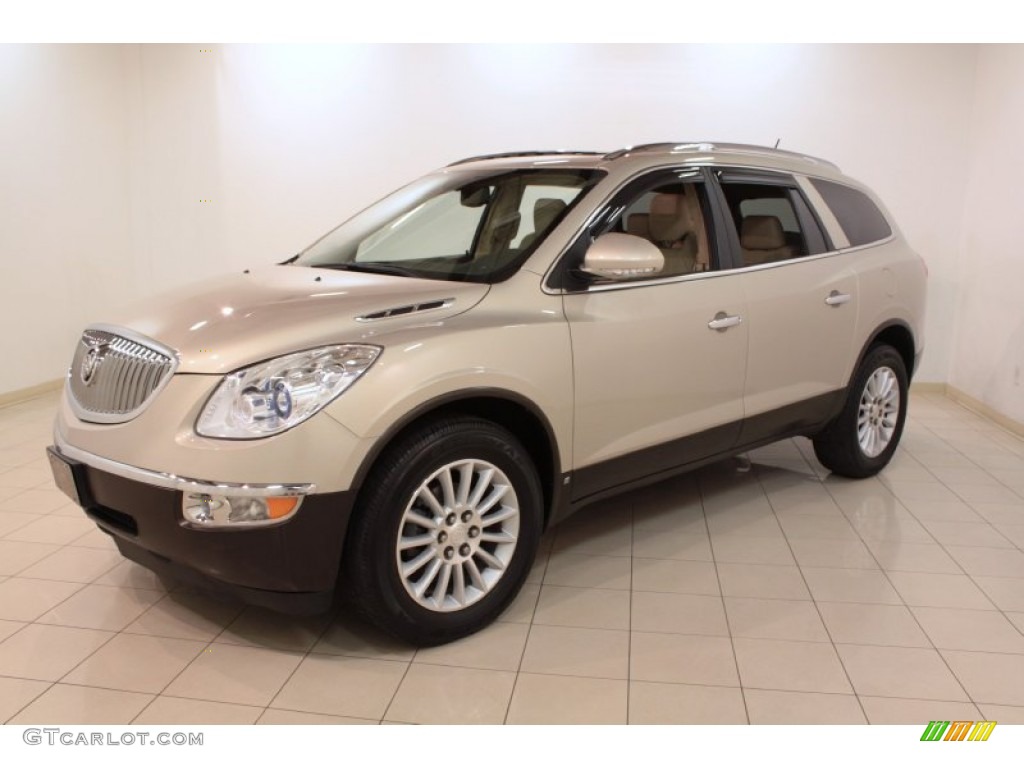 2009 Enclave CXL AWD - Gold Mist Metallic / Cocoa/Cashmere photo #3