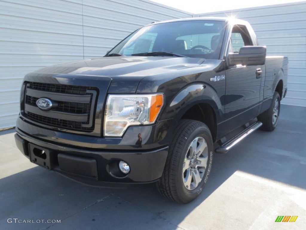 2013 F150 STX Regular Cab - Tuxedo Black Metallic / Steel Gray photo #6