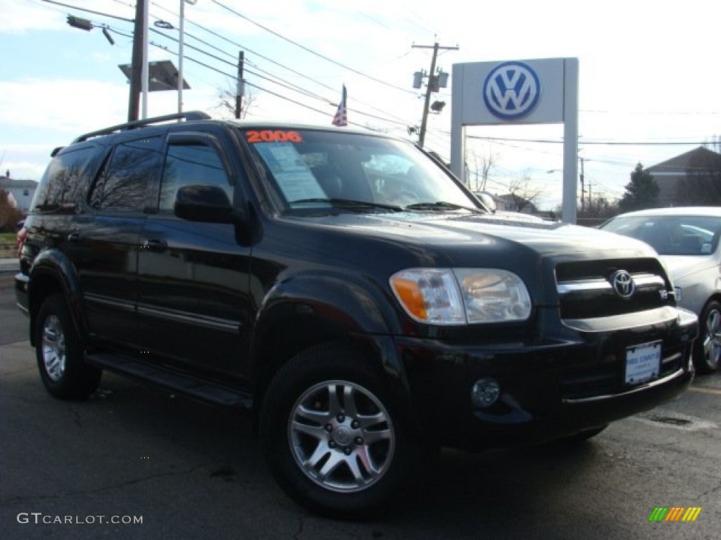 2006 Sequoia Limited 4WD - Black / Taupe photo #1