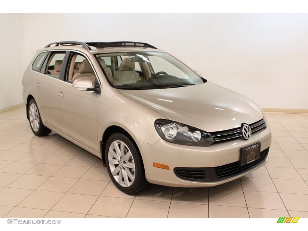 2013 Jetta TDI SportWagen - Moonrock Silver Metallic / Cornsilk Beige photo #1