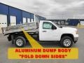 Summit White - Sierra 3500HD Regular Cab 4x4 Dump Truck Photo No. 1
