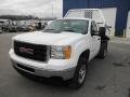 Summit White - Sierra 3500HD Regular Cab 4x4 Dump Truck Photo No. 3