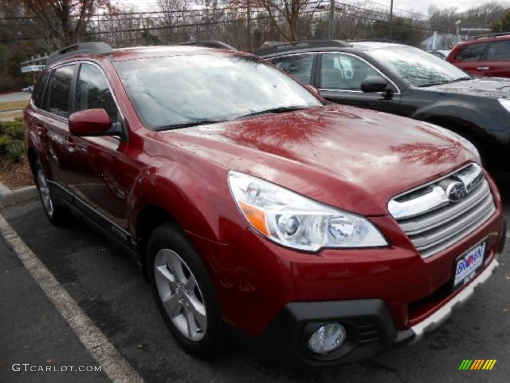 2013 Outback 2.5i Premium - Venetian Red Pearl / Ivory photo #1