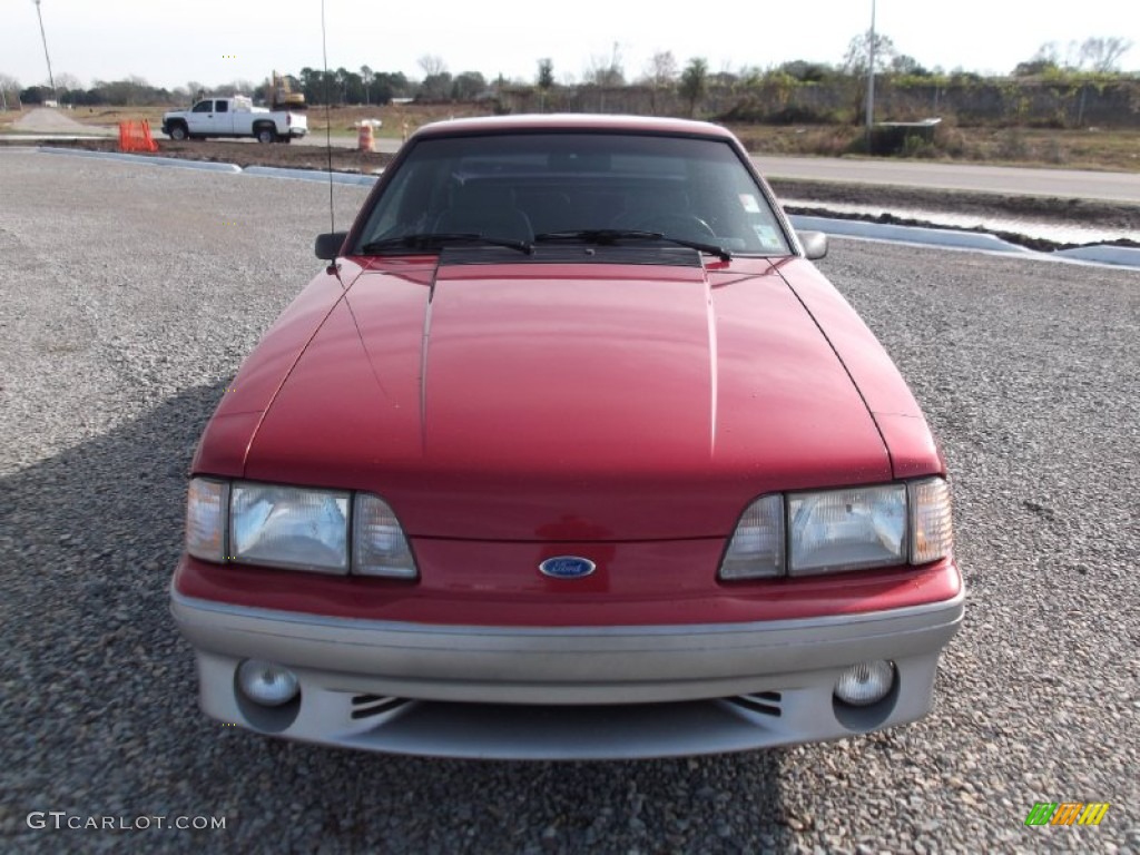 1990 Mustang GT Coupe - Wild Strawberry Metallic / Titanium photo #2