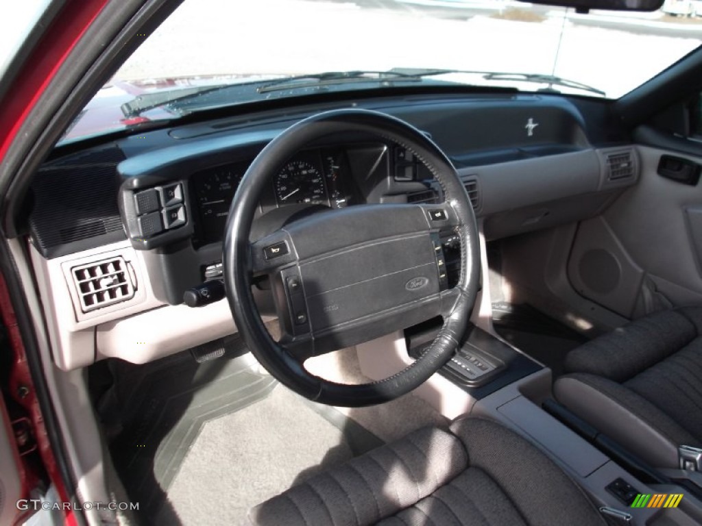 1990 Ford Mustang GT Coupe Titanium Dashboard Photo #74670687
