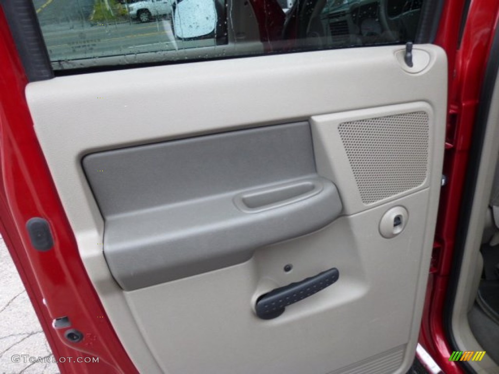 2007 Ram 1500 SLT Quad Cab 4x4 - Inferno Red Crystal Pearl / Khaki Beige photo #13