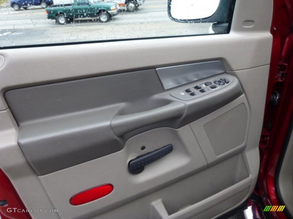 2007 Ram 1500 SLT Quad Cab 4x4 - Inferno Red Crystal Pearl / Khaki Beige photo #14