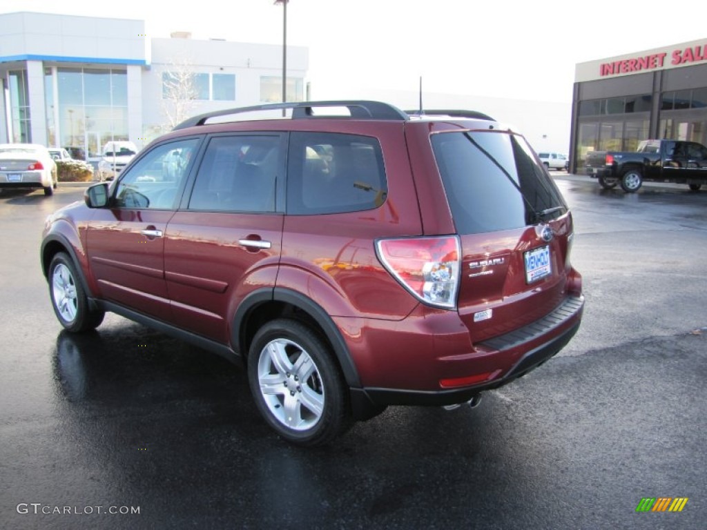 2010 Forester 2.5 X Limited - Camellia Red Pearl / Platinum photo #5
