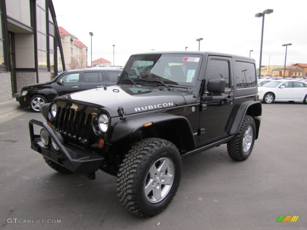 2011 Wrangler Rubicon 4x4 - Black / Black/Dark Saddle photo #3