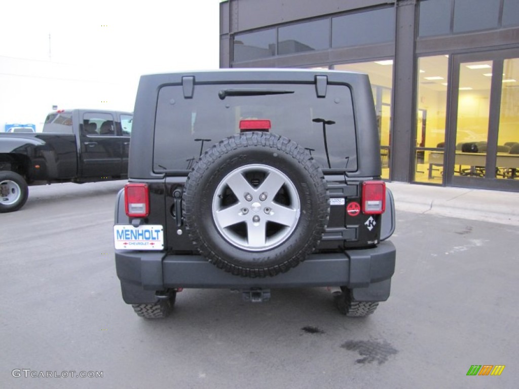 2011 Wrangler Rubicon 4x4 - Black / Black/Dark Saddle photo #6