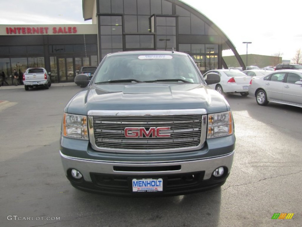 2012 Sierra 1500 SLE Crew Cab 4x4 - Stealth Gray Metallic / Ebony photo #2