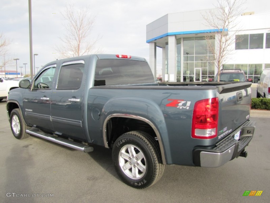 2012 Sierra 1500 SLE Crew Cab 4x4 - Stealth Gray Metallic / Ebony photo #5