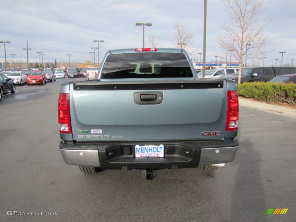 2012 Sierra 1500 SLE Crew Cab 4x4 - Stealth Gray Metallic / Ebony photo #6