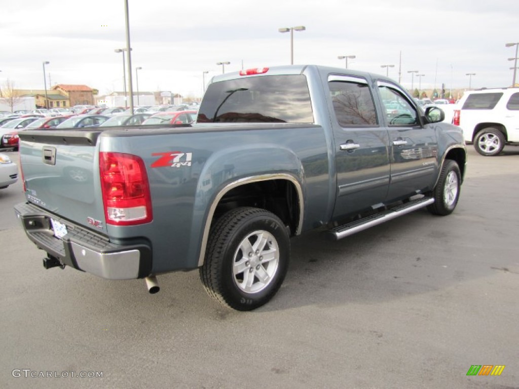 2012 Sierra 1500 SLE Crew Cab 4x4 - Stealth Gray Metallic / Ebony photo #7