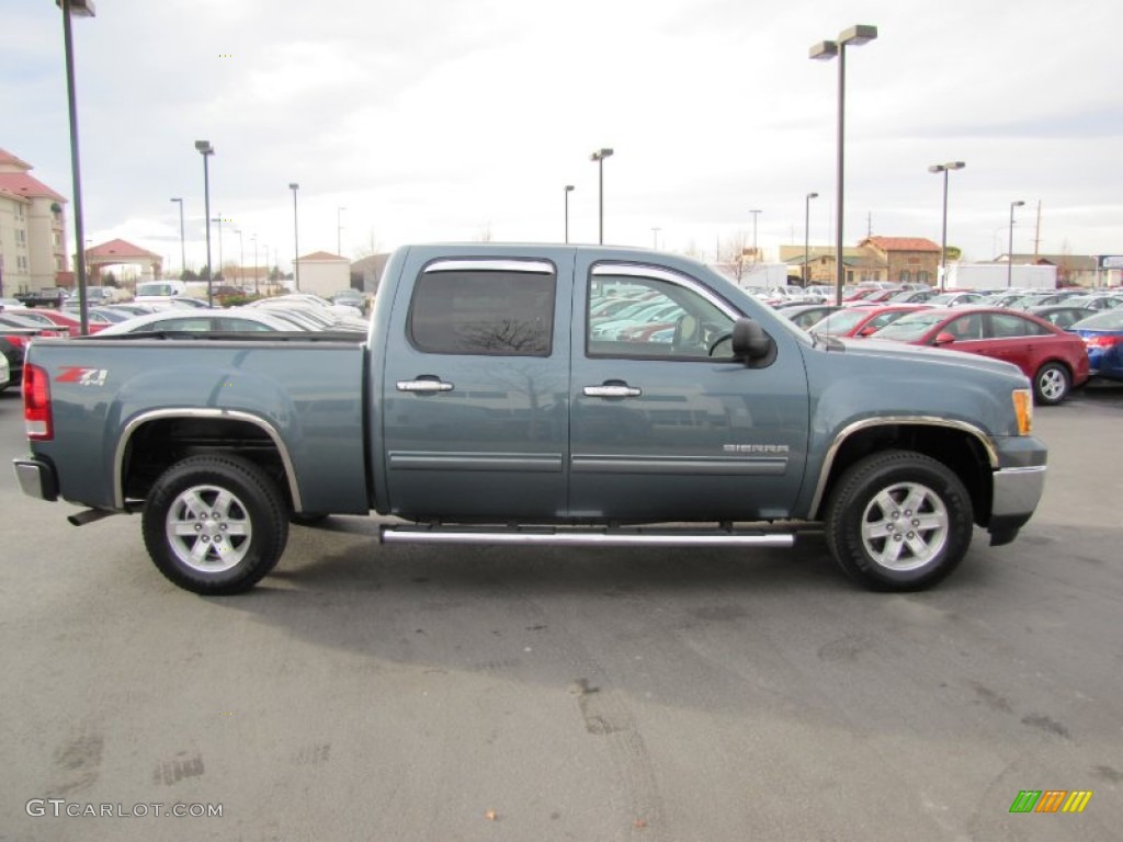 2012 Sierra 1500 SLE Crew Cab 4x4 - Stealth Gray Metallic / Ebony photo #8