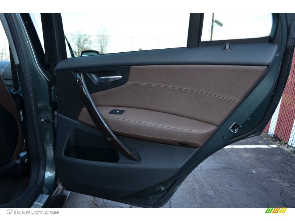 2007 BMW X3 3.0si Tobacco Door Panel Photo #74679216
