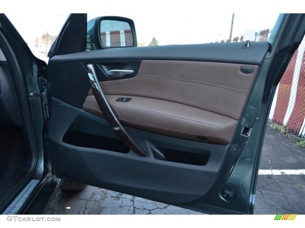 2007 BMW X3 3.0si Tobacco Door Panel Photo #74679228