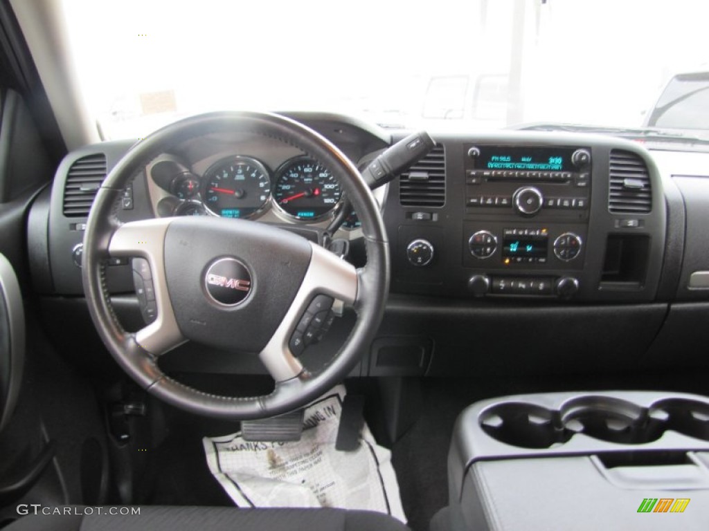 2012 Sierra 1500 SLE Crew Cab 4x4 - Stealth Gray Metallic / Ebony photo #14