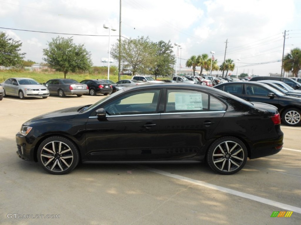 2013 Jetta GLI Autobahn - Deep Black Pearl Metallic / Titan Black photo #4