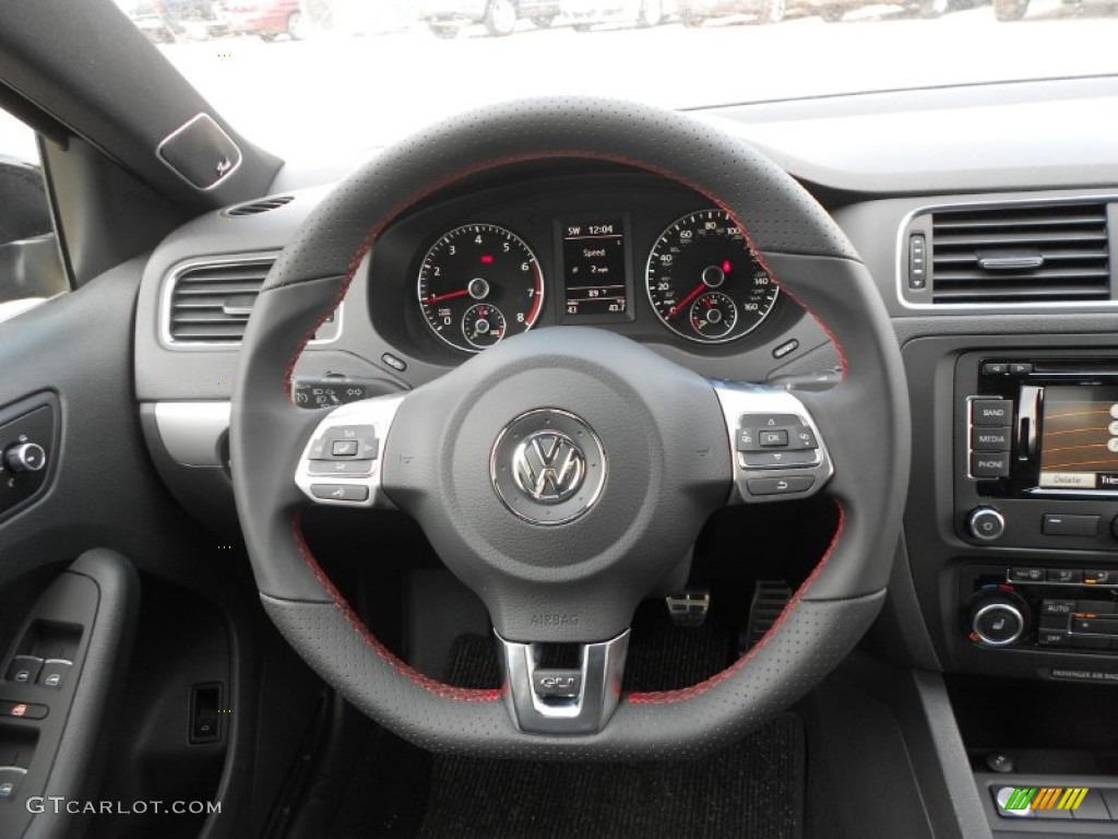 2013 Jetta GLI Autobahn - Deep Black Pearl Metallic / Titan Black photo #10