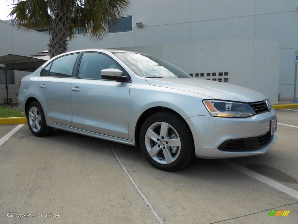 2013 Jetta TDI Sedan - Reflex Silver Metallic / Titan Black photo #1