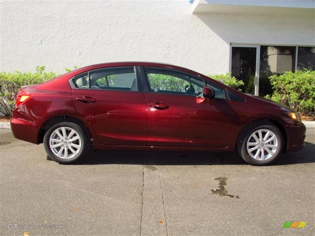 Crimson Pearl 2012 Honda Civic EX Sedan Exterior Photo #74680650