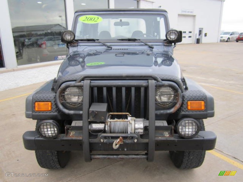2002 Wrangler X 4x4 - Steel Blue Pearl / Agate Black photo #3
