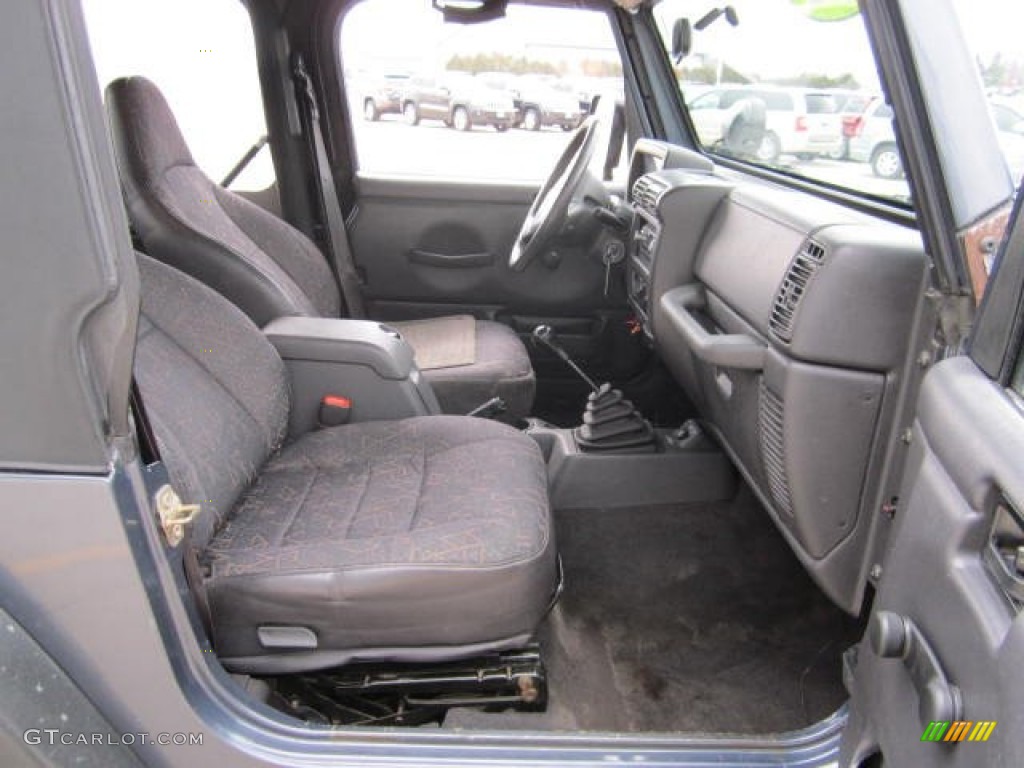 2002 Wrangler X 4x4 - Steel Blue Pearl / Agate Black photo #14