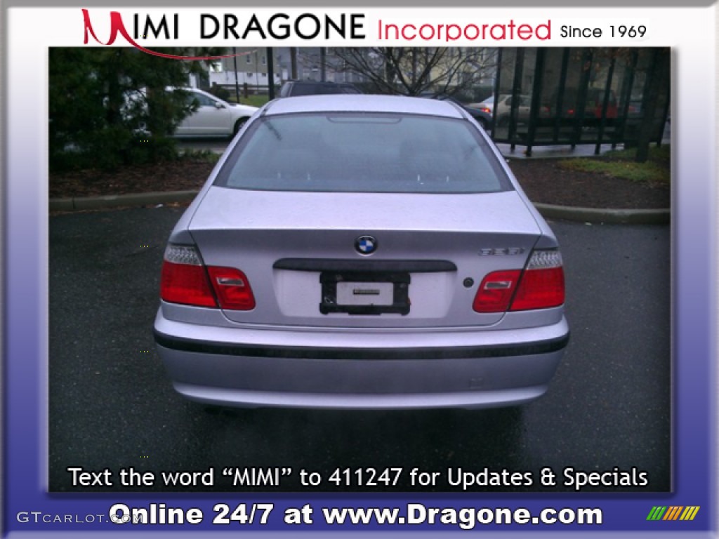 2002 3 Series 325i Sedan - Titanium Silver Metallic / Black photo #6