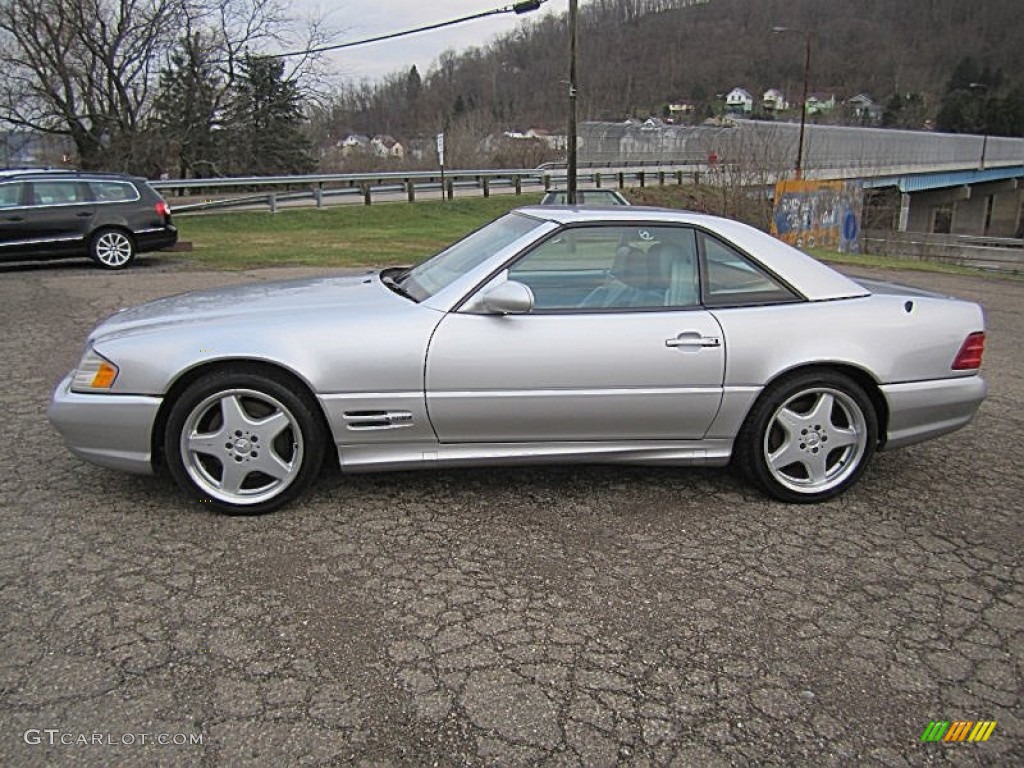 Brilliant Silver Metallic 1999 Mercedes-Benz SL 500 Roadster Exterior Photo #74682831