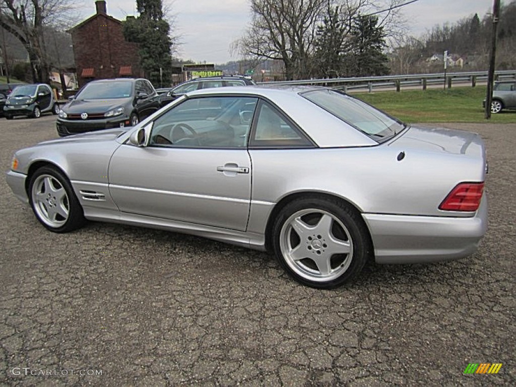 Brilliant Silver Metallic 1999 Mercedes-Benz SL 500 Roadster Exterior Photo #74682834