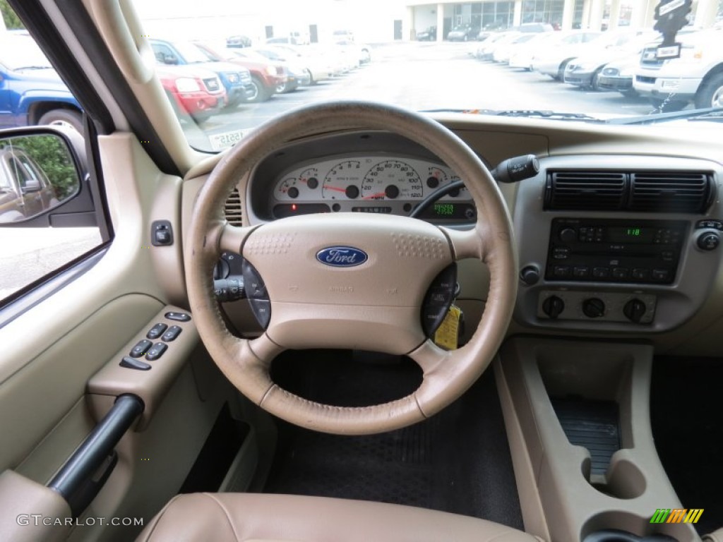 2004 Ford Explorer Sport Trac XLT Medium Pebble/Dark Pebble Dashboard Photo #74688325