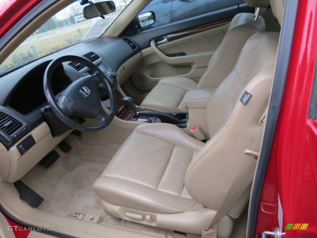 2007 Accord EX-L Coupe - San Marino Red / Ivory photo #6