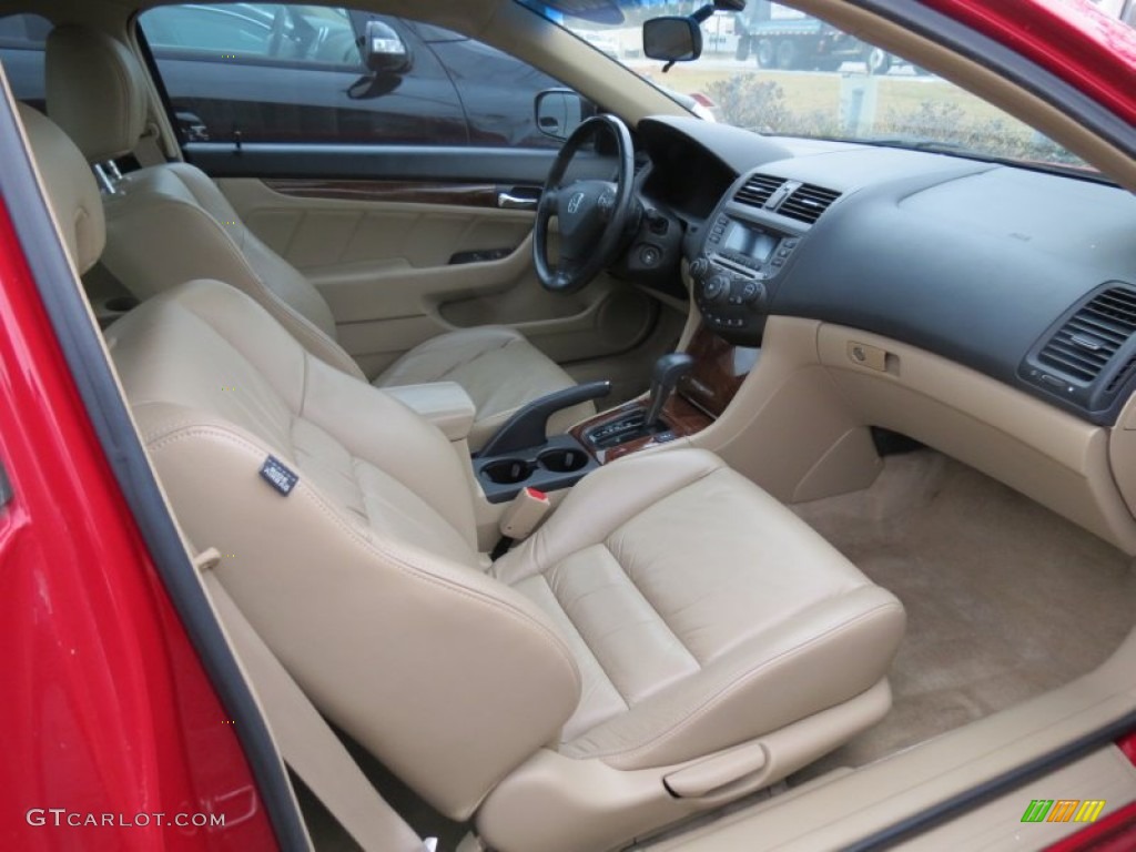 2007 Accord EX-L Coupe - San Marino Red / Ivory photo #10
