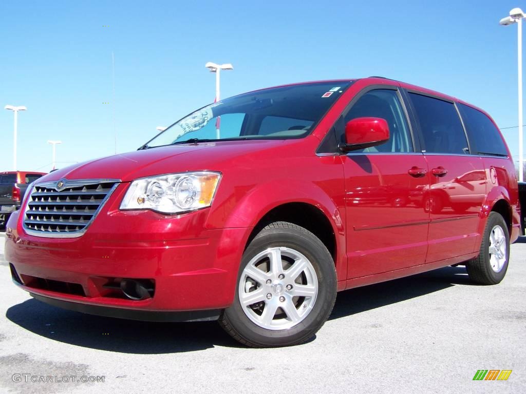 2008 Town & Country Touring - Inferno Red Crystal Pearlcoat / Medium Slate Gray/Light Shale photo #1