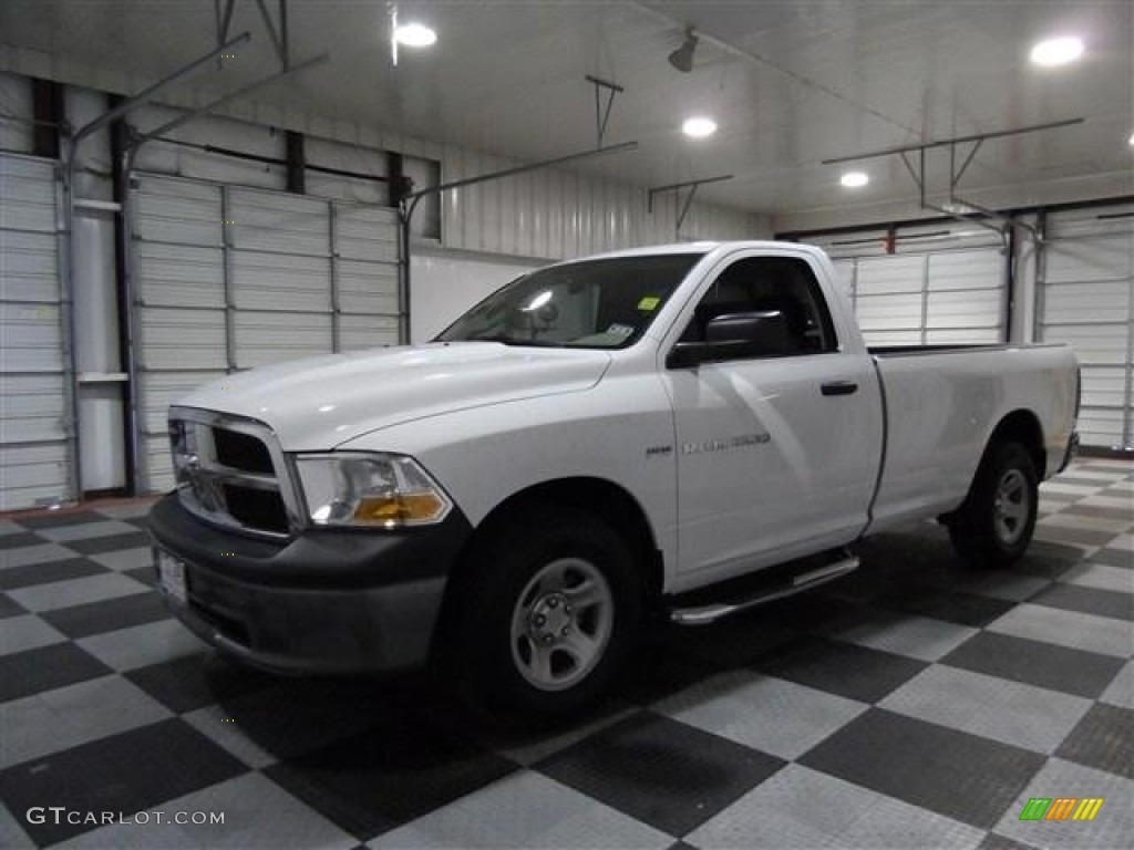 2011 Ram 1500 SLT Regular Cab - Bright White / Dark Slate Gray/Medium Graystone photo #4