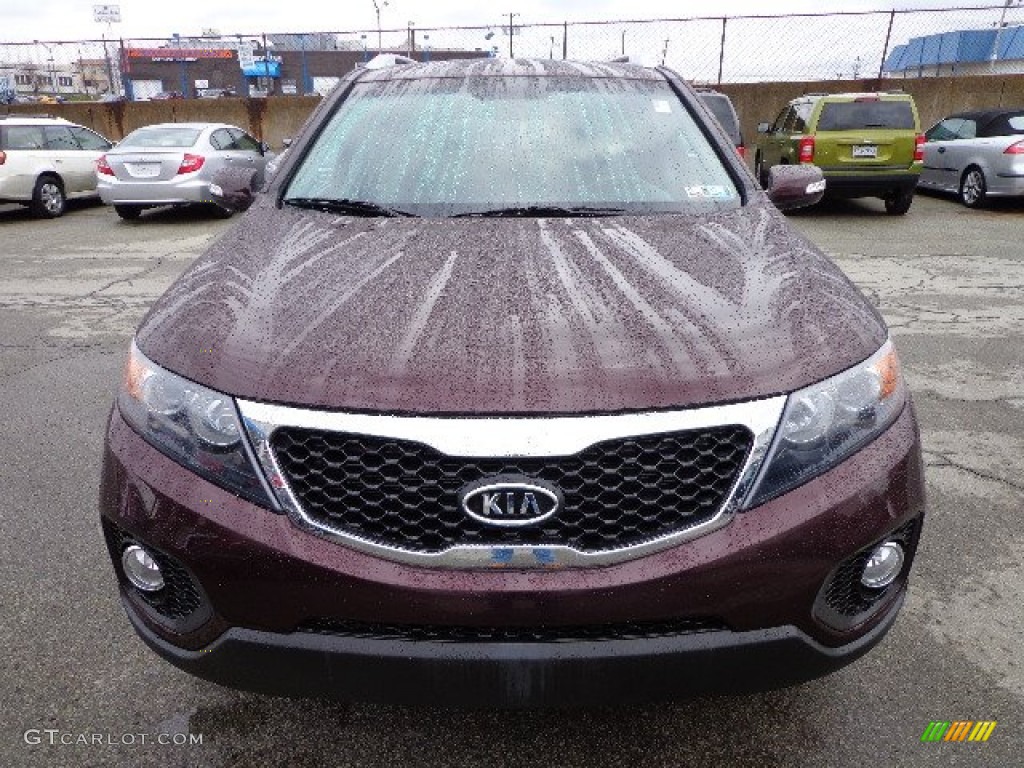 2011 Sorento LX AWD - Dark Cherry / Black photo #7