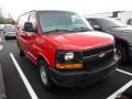 2003 Victory Red Chevrolet Express 3500 Cargo Van  photo #1