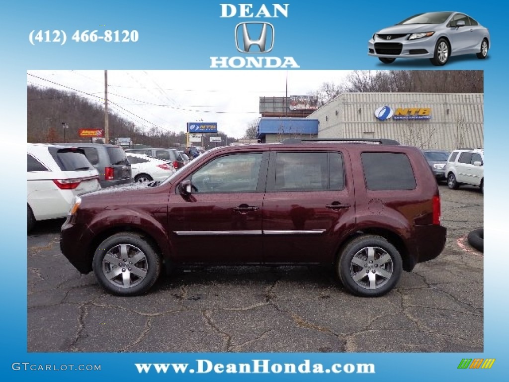 2013 Pilot Touring 4WD - Dark Cherry Pearl / Black photo #1