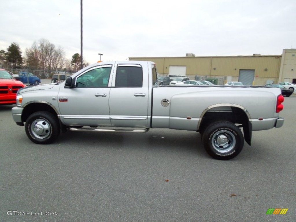 Bright Silver Metallic 2008 Dodge Ram 3500 Big Horn Edition Quad Cab 4x4 Dually Exterior Photo #74699608