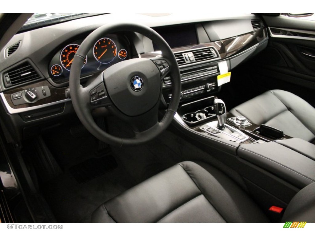 Black Interior 2013 BMW 5 Series 535i xDrive Sedan Photo #74699925