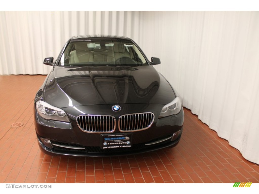 2013 5 Series 535i xDrive Sedan - Dark Graphite Metallic II / Black photo #2