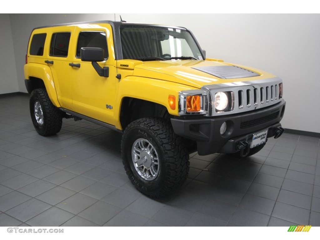 Yellow 2007 Hummer H3 Standard H3 Model Exterior Photo #74701065
