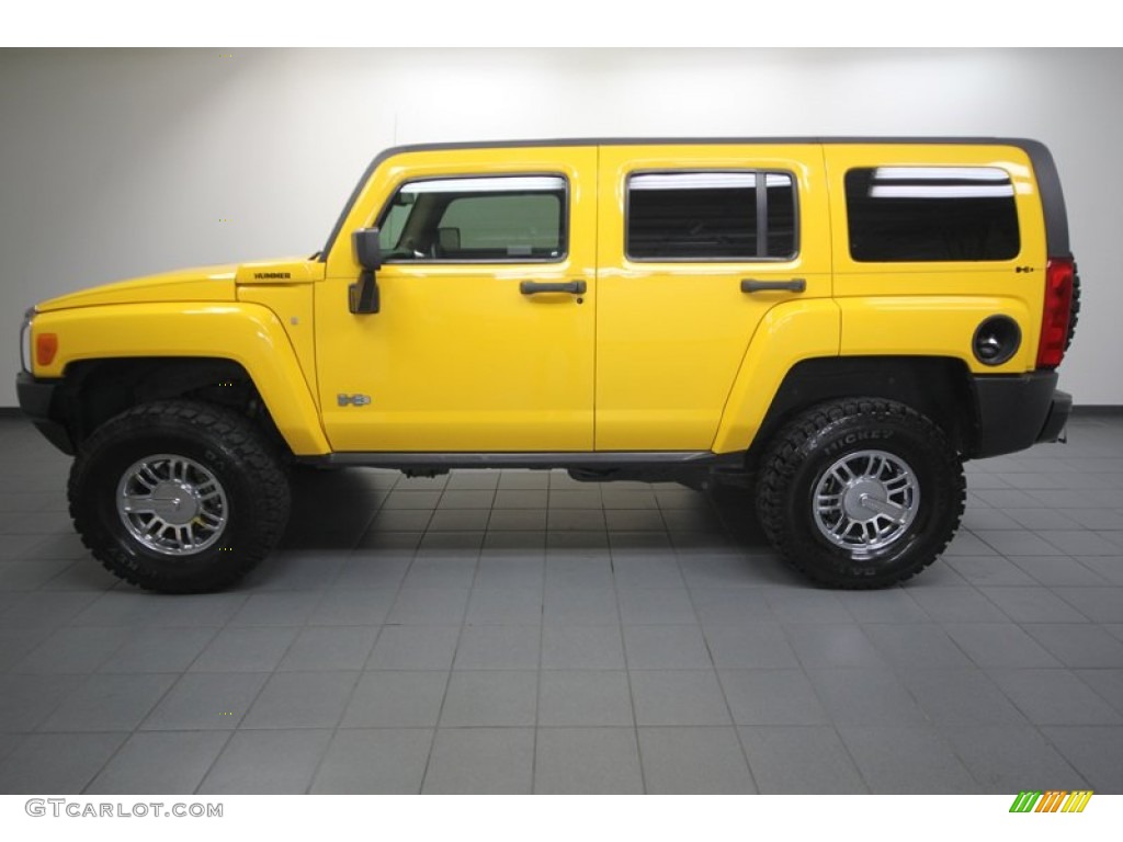Yellow 2007 Hummer H3 Standard H3 Model Exterior Photo #74701087