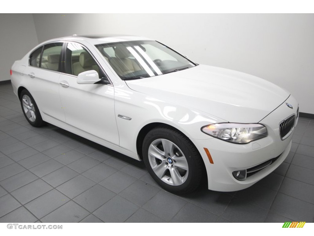 2013 5 Series 528i Sedan - Alpine White / Venetian Beige photo #6