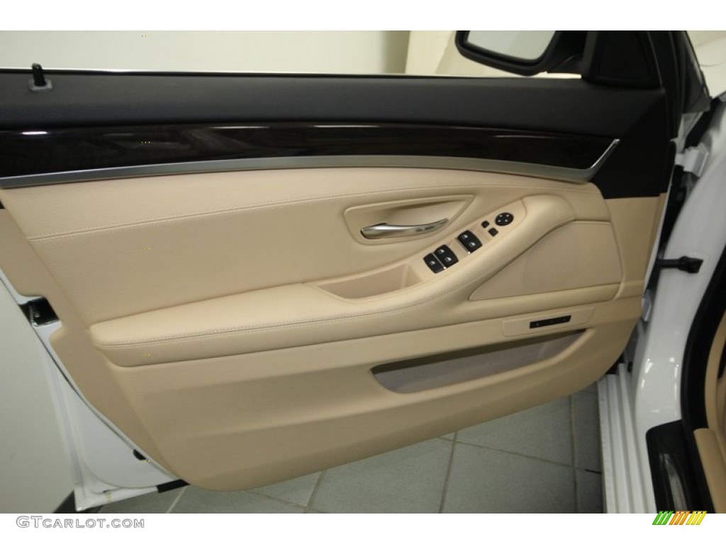 2013 5 Series 528i Sedan - Alpine White / Venetian Beige photo #12