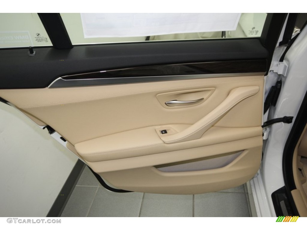 2013 5 Series 528i Sedan - Alpine White / Venetian Beige photo #25