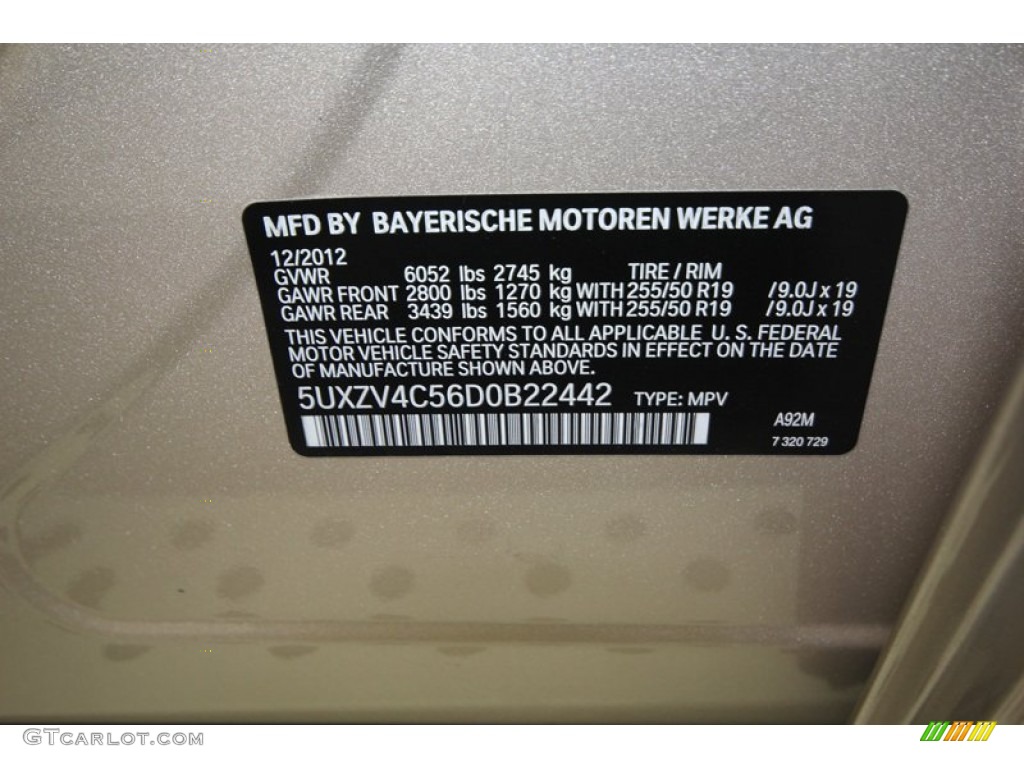 2013 X5 Color Code A92 for Orion Silver Metallic Photo #74703760