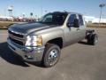 2013 Mocha Steel Metallic Chevrolet Silverado 3500HD LT Extended Cab 4x4 Dually Chassis  photo #1